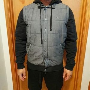 RCVA Button Up Hoodie Jacket. Small.